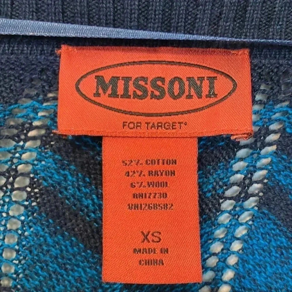 Missoni for  Target crochet blue black long cardigan - Picture 3 of 4